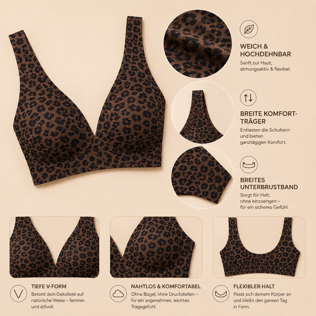 Komfort Push-Up BH Flora Studio